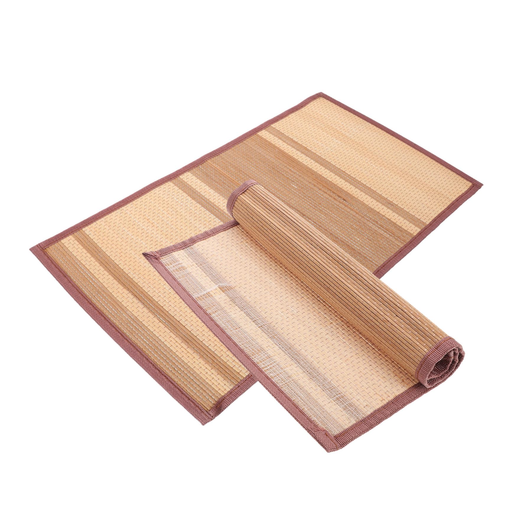 Nappes rectangulaires en bois naturel antidérapantes pour table de cuisine x2