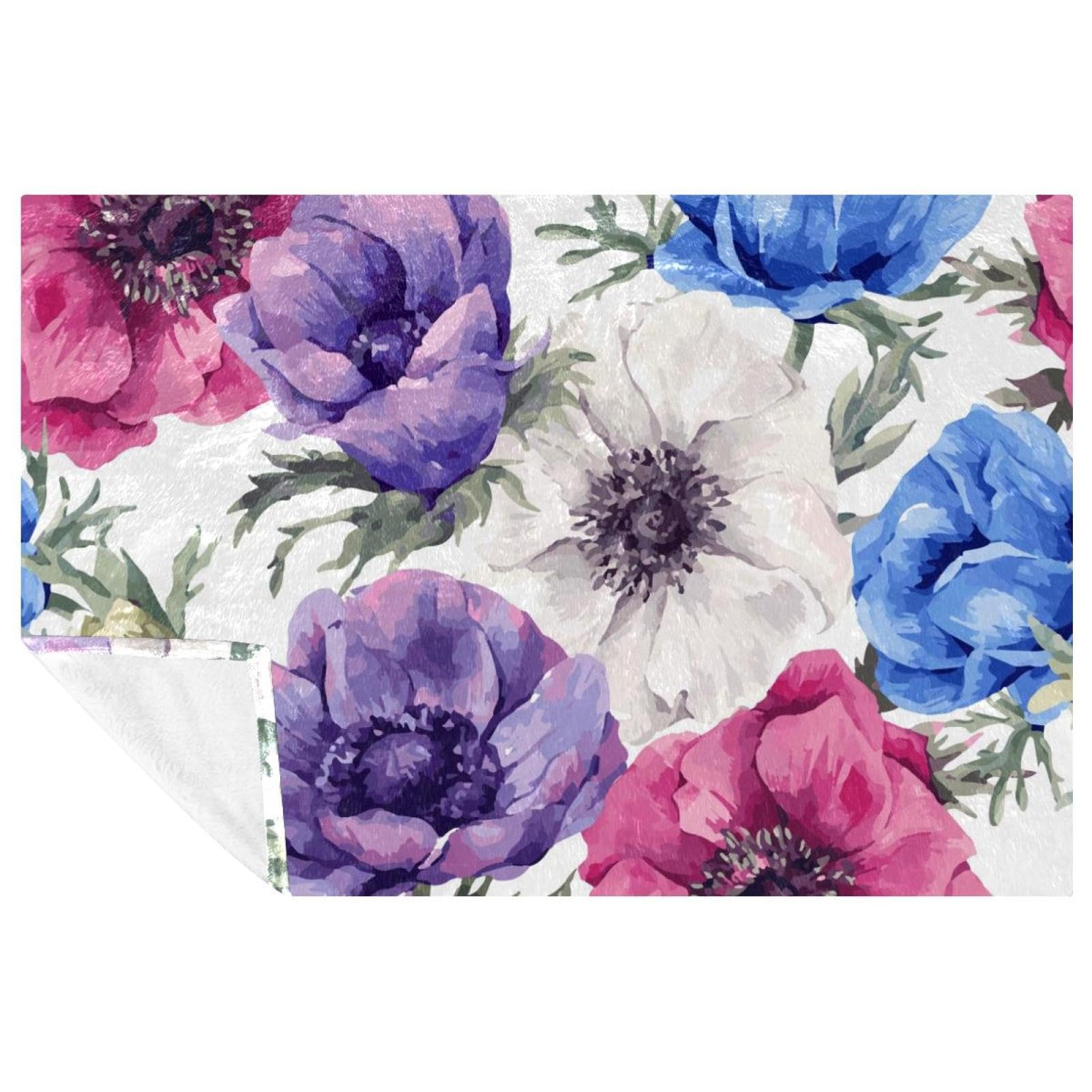 Couverture fleurs de jardin imprimée pour pique-nique et plage