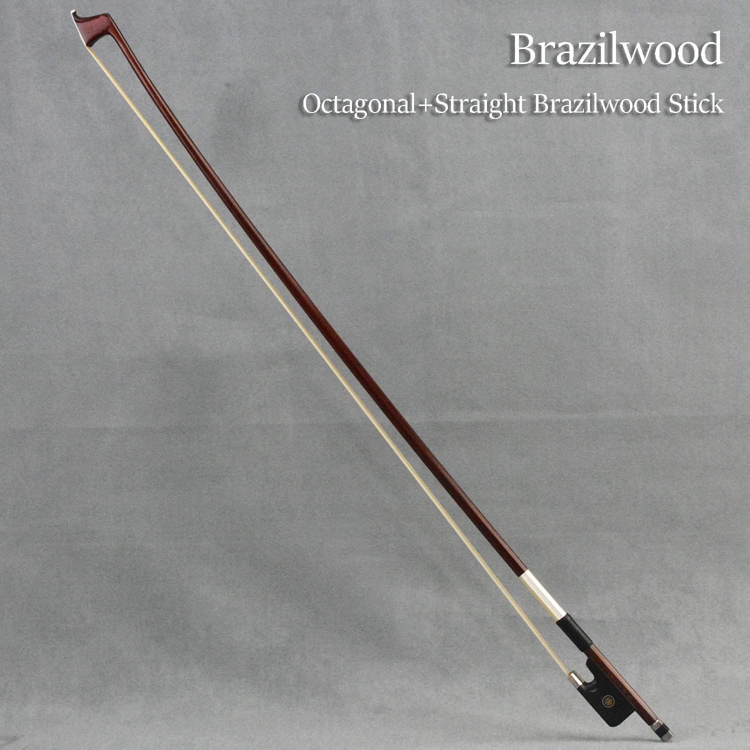 Brazilwood Octagonal Cello Bow 3/4 Size 310C Advanced Level Parisian Eyes Ebony Frog Sweet Sound Natural Horse Hair Straight Smooth Tuner Easy Rosin Neat Works