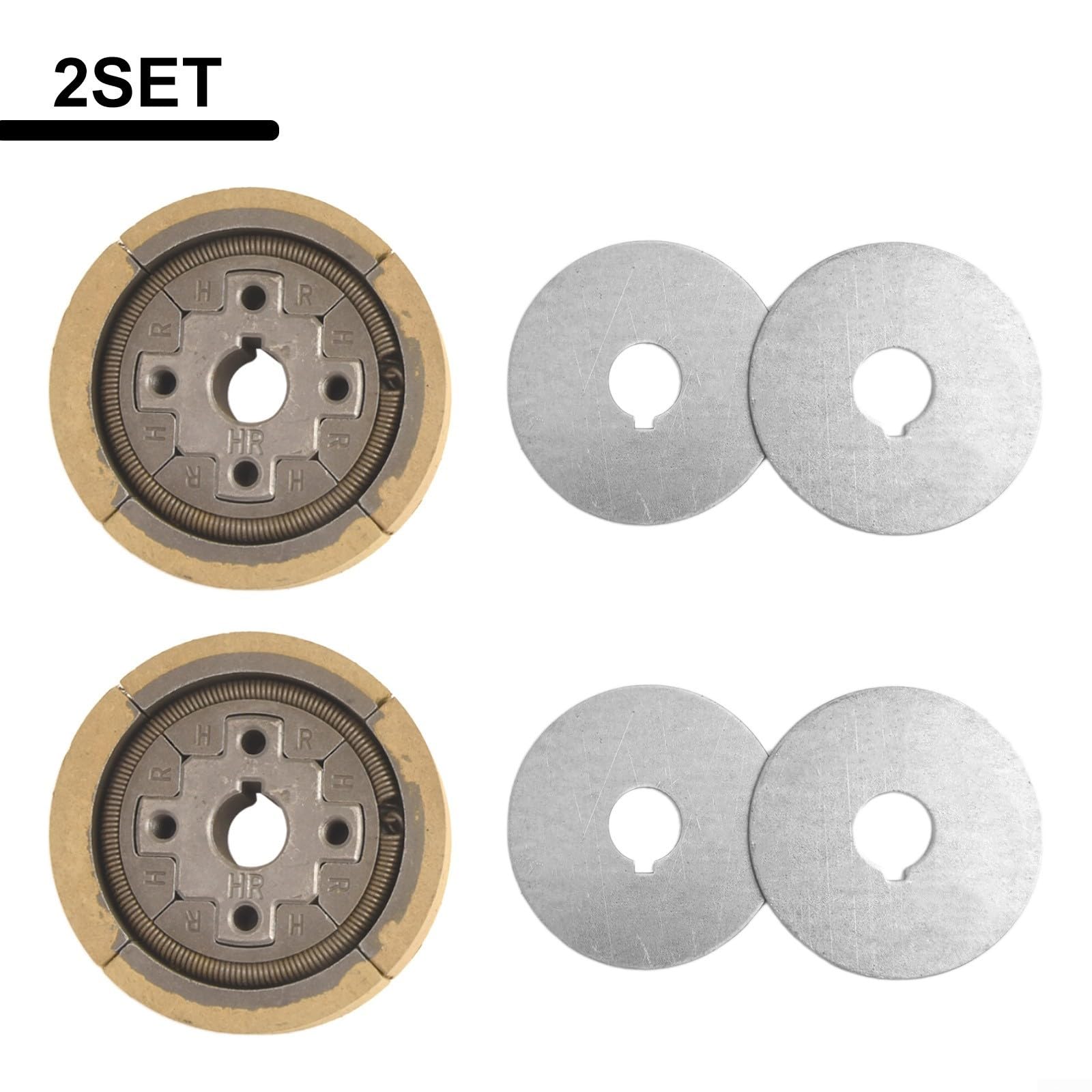 Embrague de motor para EH12, repuesto de embrague de metal con junta de 15 mm ID x 80 mm OD para cortadora de césped Mikasa MT-72FW (2 juegos)