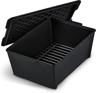 Enders® SWITCH GRID Dutch Oven, Rib Roaster, Schmortopf mit Deckel, 5,5 Liter, eckig, massives emailliertes Gusseisen, inkl. Rib Rack, schwarz #7795