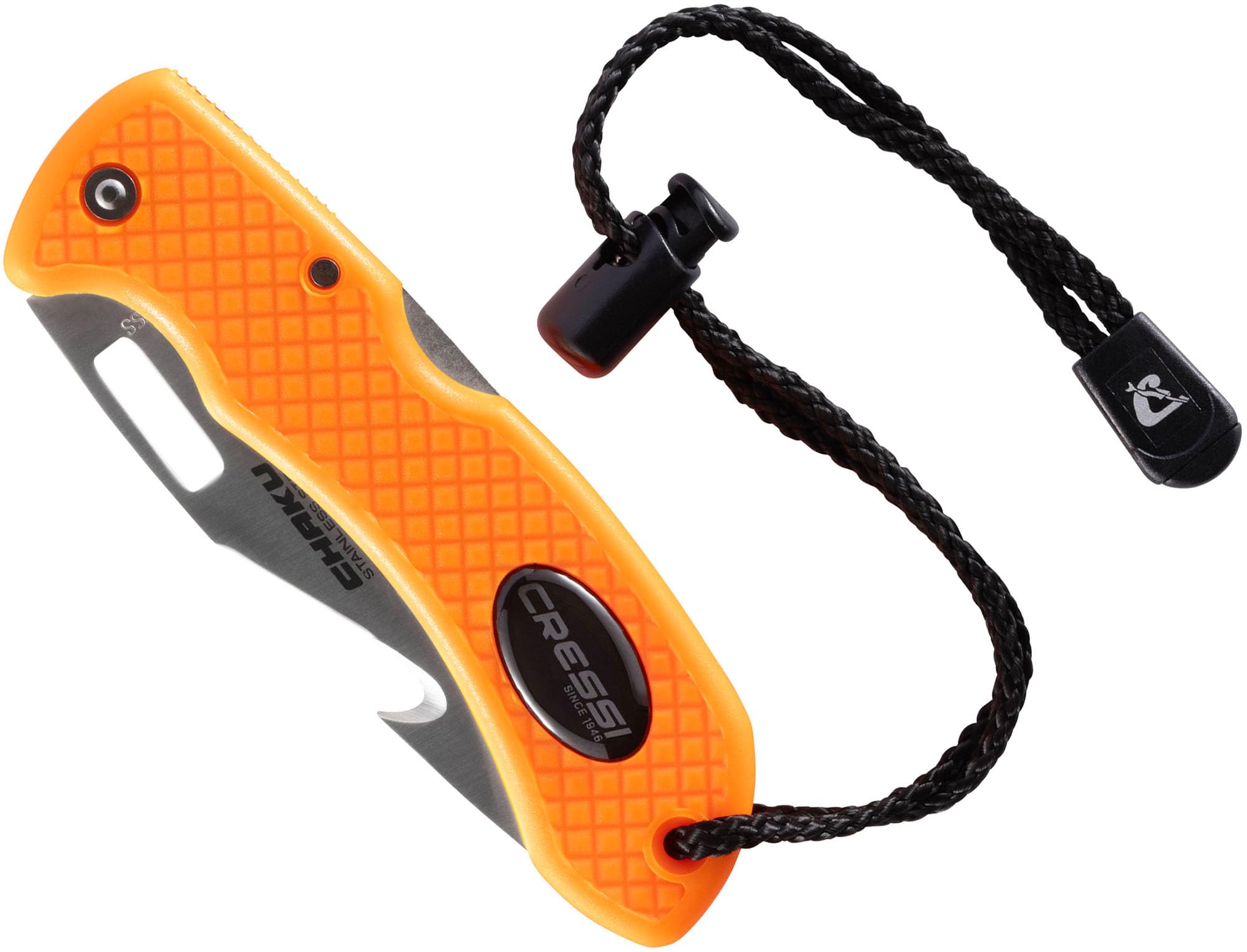 CRESSI Chaku Knife - Tauchermesser mit Doppelt Gezahnter und Glatter Klinge, ideal zum Tauchen und für Apnoe, Einheitsgröße, Erwachsene Unisex