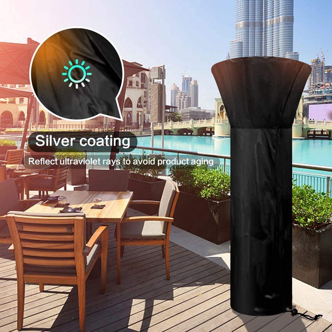 Couverture de Chauffe-Patio Housse pour parasol chauffant210D Bache de Protection pour Chauffage de Terrasse Extérieur Anti-Poussière/Vent