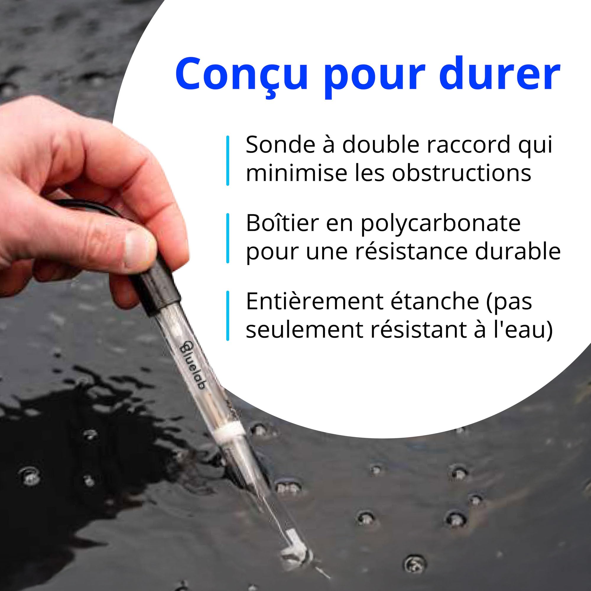 Bluelab PROBPH pH Probe - sonde de Remplacement avec connecteur BNC et capteur pour Votre Compteur numérique, Moniteur ou contrôleur ; mesurer Le pH dans Le système d'eau de Jardin hydroponique