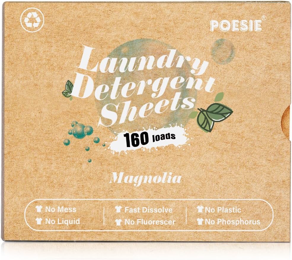 Poesie Laundry Detergent Sheets Magnolia Scent 160 Sheets