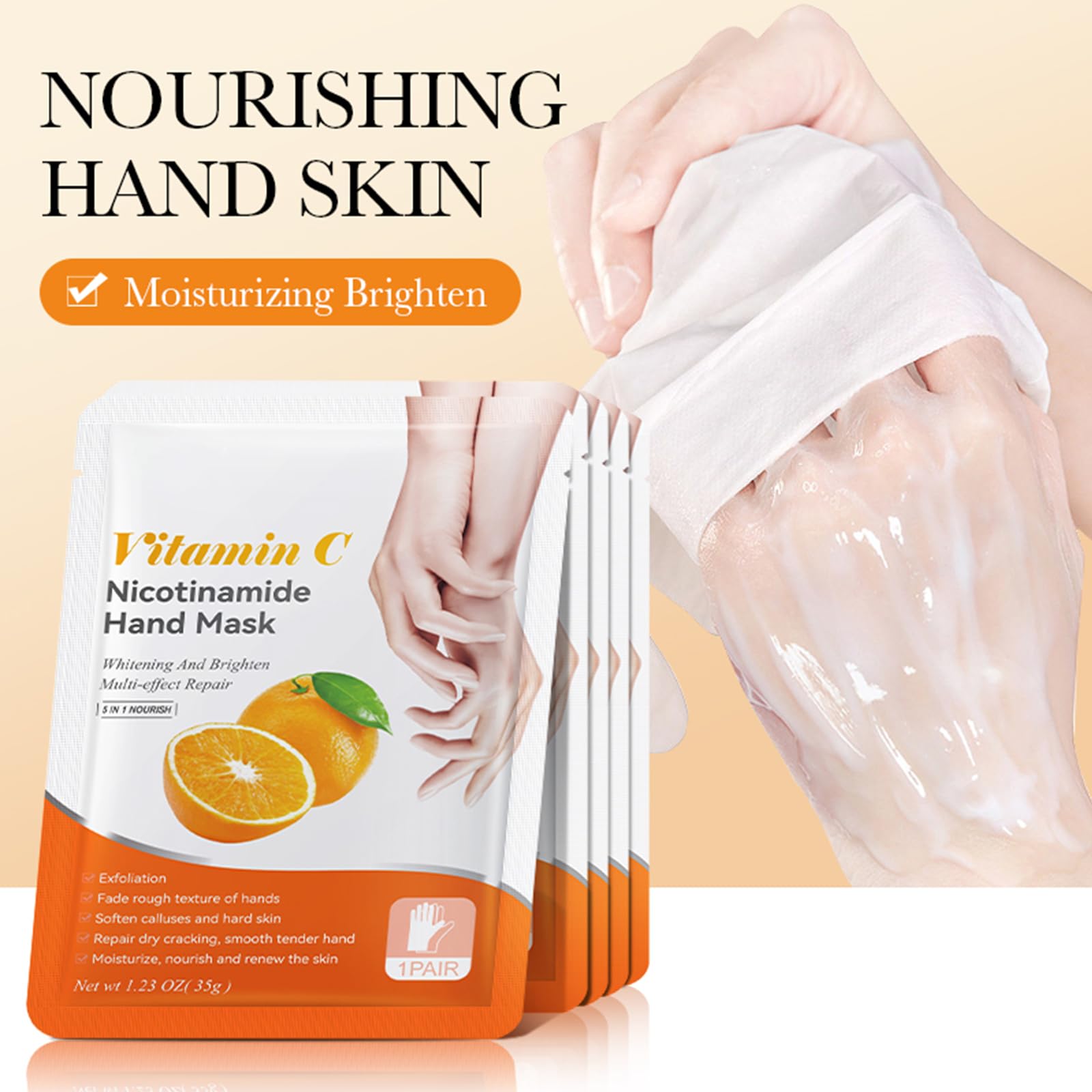 Vitamin C Whitening and Nutritious Hand Mask, 1 g (Pack of 1) - Image 3