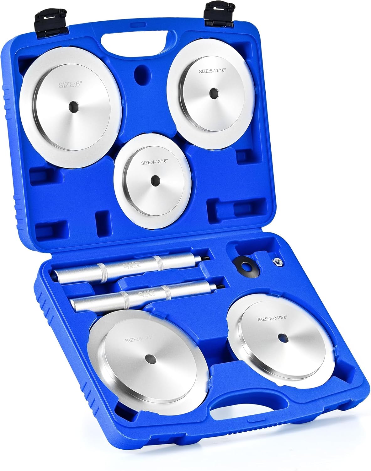 Orion Motor Tech Truck Hub Seal Installer Kit, 9pcs Heavy Duty Seal Drivers Compatible with Class 7 8 Trucks, 4-13/16" to 6-5/16" Large Race and Seal Drivers for Truck Hub Seal Removal Installation