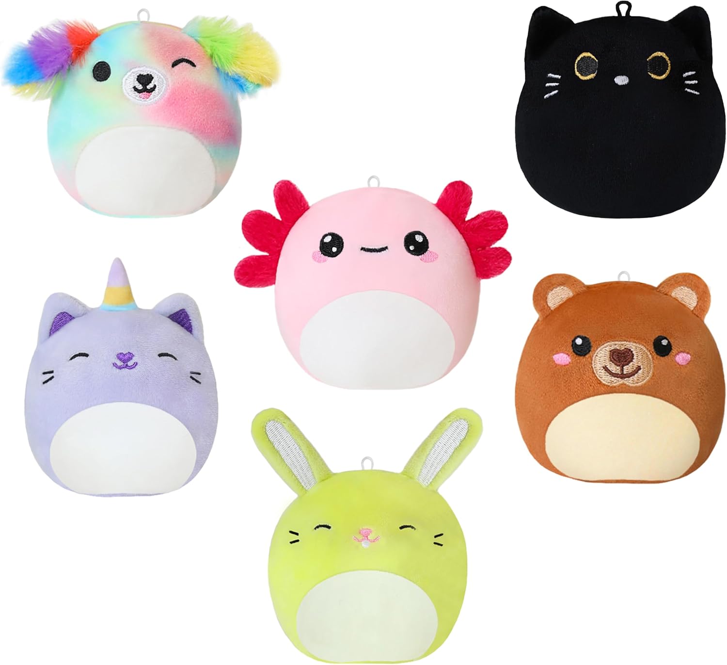 SQEQE Mini Plush Animal Toys Set 6 Pcs Small Stuffed Animal for Kids Adorable Shape Design Plushies Toy for Birthday Party Decor(3.5 Inch) SQEQE Mini Plush Animal Toys Set 6 Pcs Small Stuffed Animal for Kids Adorable Shape Design Plushies Toy for Birthday Party Decor(3.5 Inch)