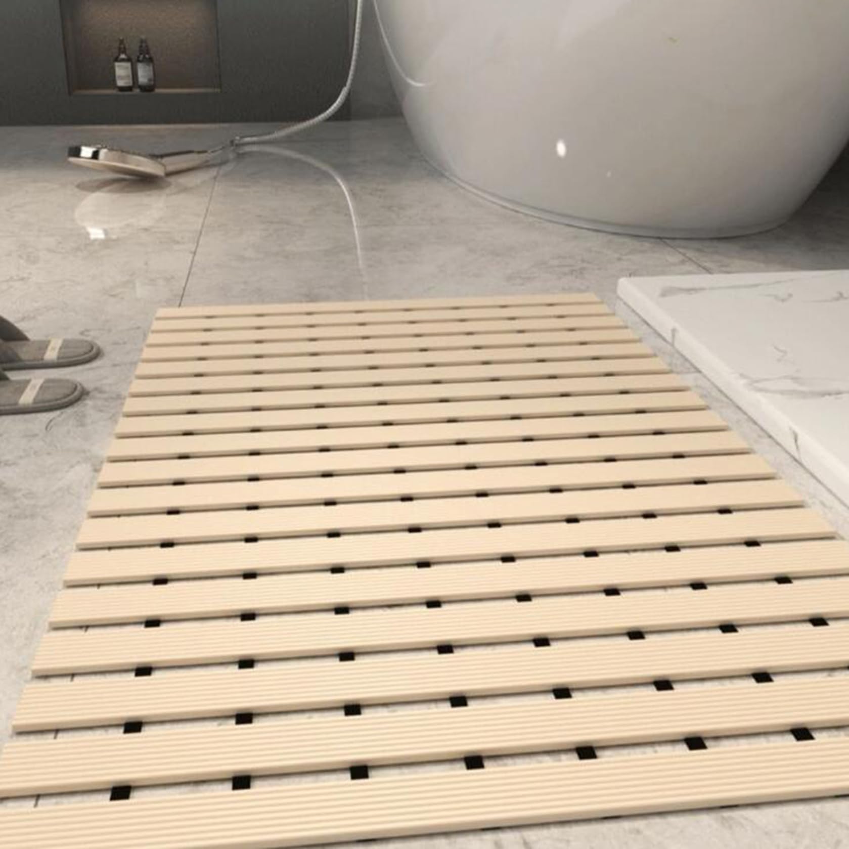 浴室用 滑り止めマット 収納簡単 80*120cm 浴室用 滑り止めマット 収納