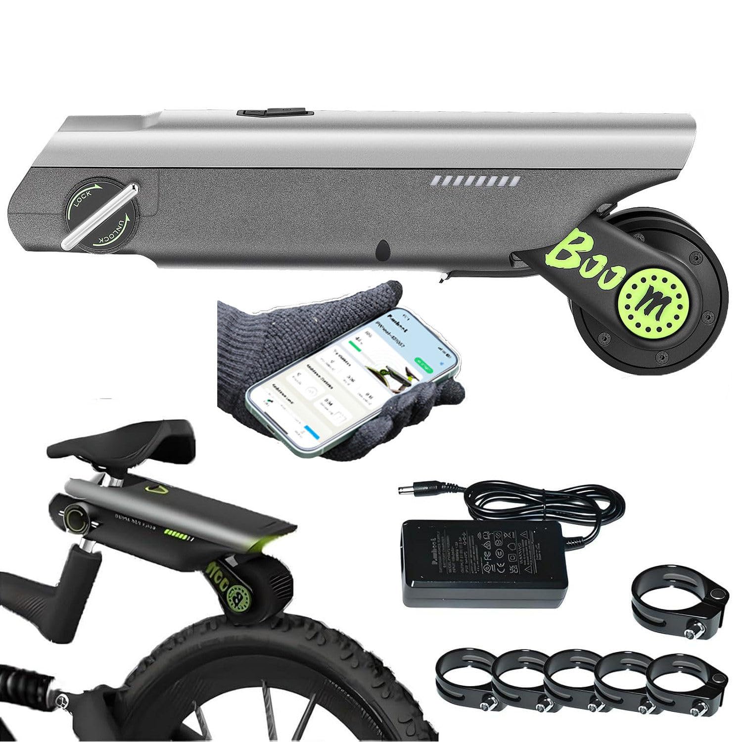 YMLUKzun Bicycle Electric Booster for Mountain Bikes and Road Bike B