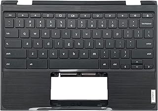 Replacement Laptop Upper Case Palmrest Non-Backlit Keyboard Assembly Part for Lenovo 300E Chromebook 2nd Gen AST 82CE 5CB0Z21541 Black