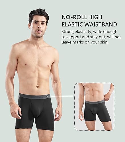 Miniatura 4 de DAVID ARCHY Calzoncillos tipo bóxer para hombre, transpirables, suaves, absorben la humedad, con bragueta para hombre, paquete múltiple