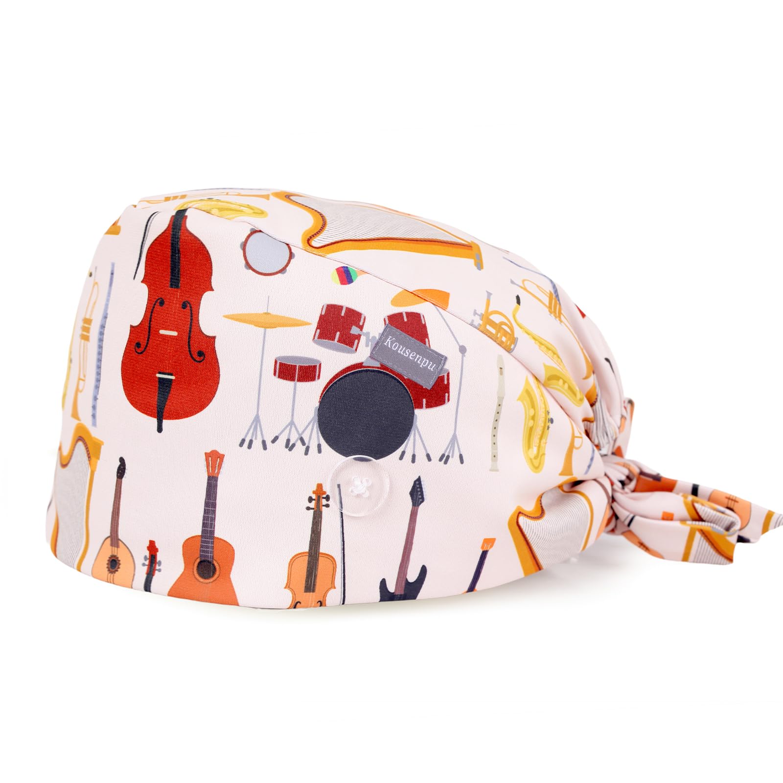 Kousenpu Scrub Cap for Men, Adjustable Surgical Hats with Buttons