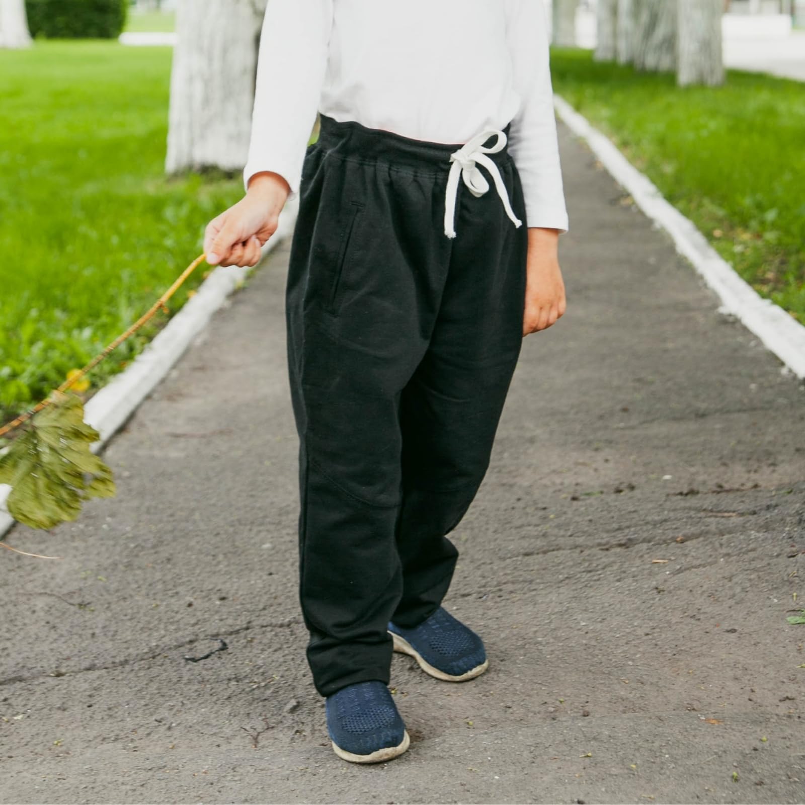 Baby Jungen 2er-Pack Hosen, Kleinkind Baumwolle Pull on Jogger, Kinder Dinosaurier Kordelzug Elastische Sweatpants