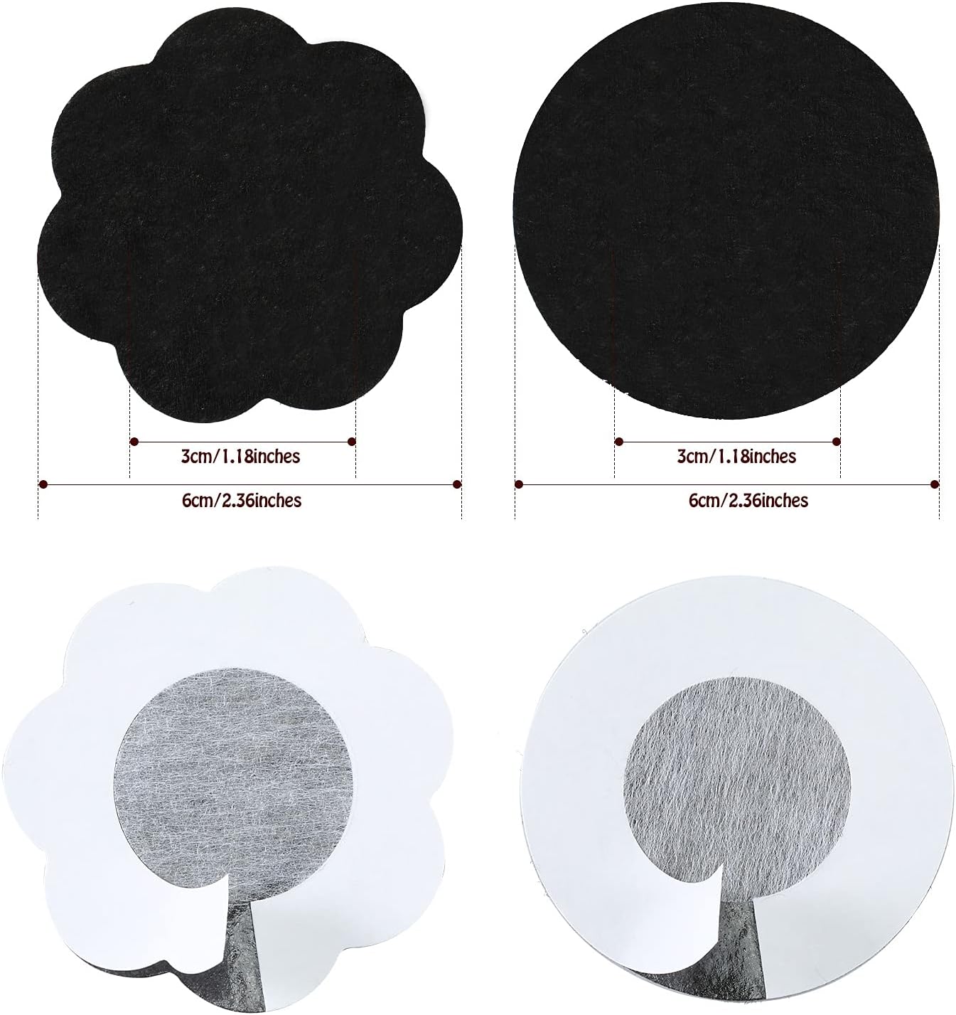 40 Pairs Disposable Nipple Breast Covers Adhesive Breast Pasties Petal Bra Pasties for Women - Image 2