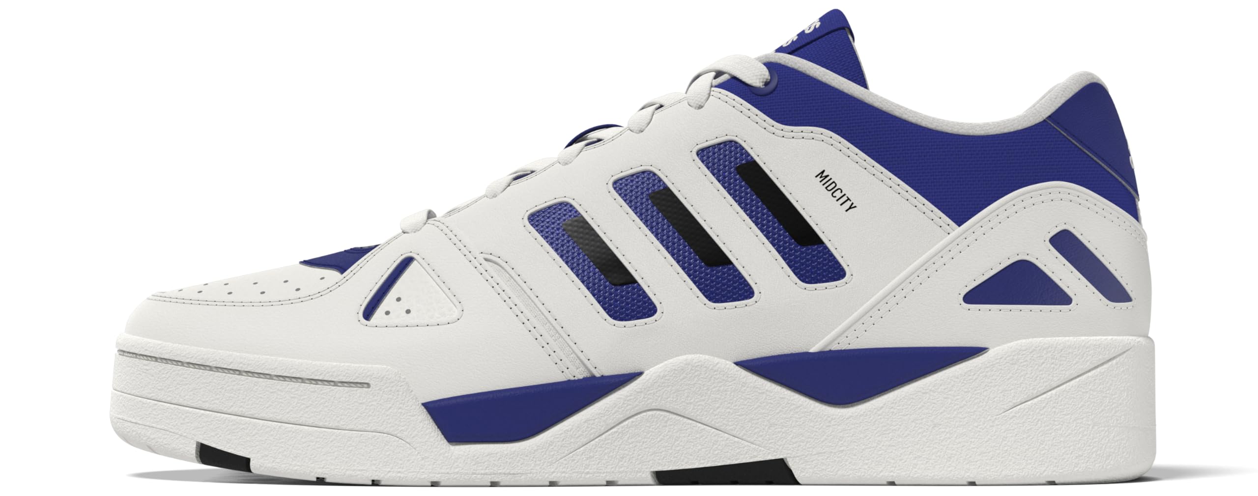 Adidas Uomo Midcity Low Shoes, Core White/Semi Lucid Blue/Core Black, 43 1/3 EU