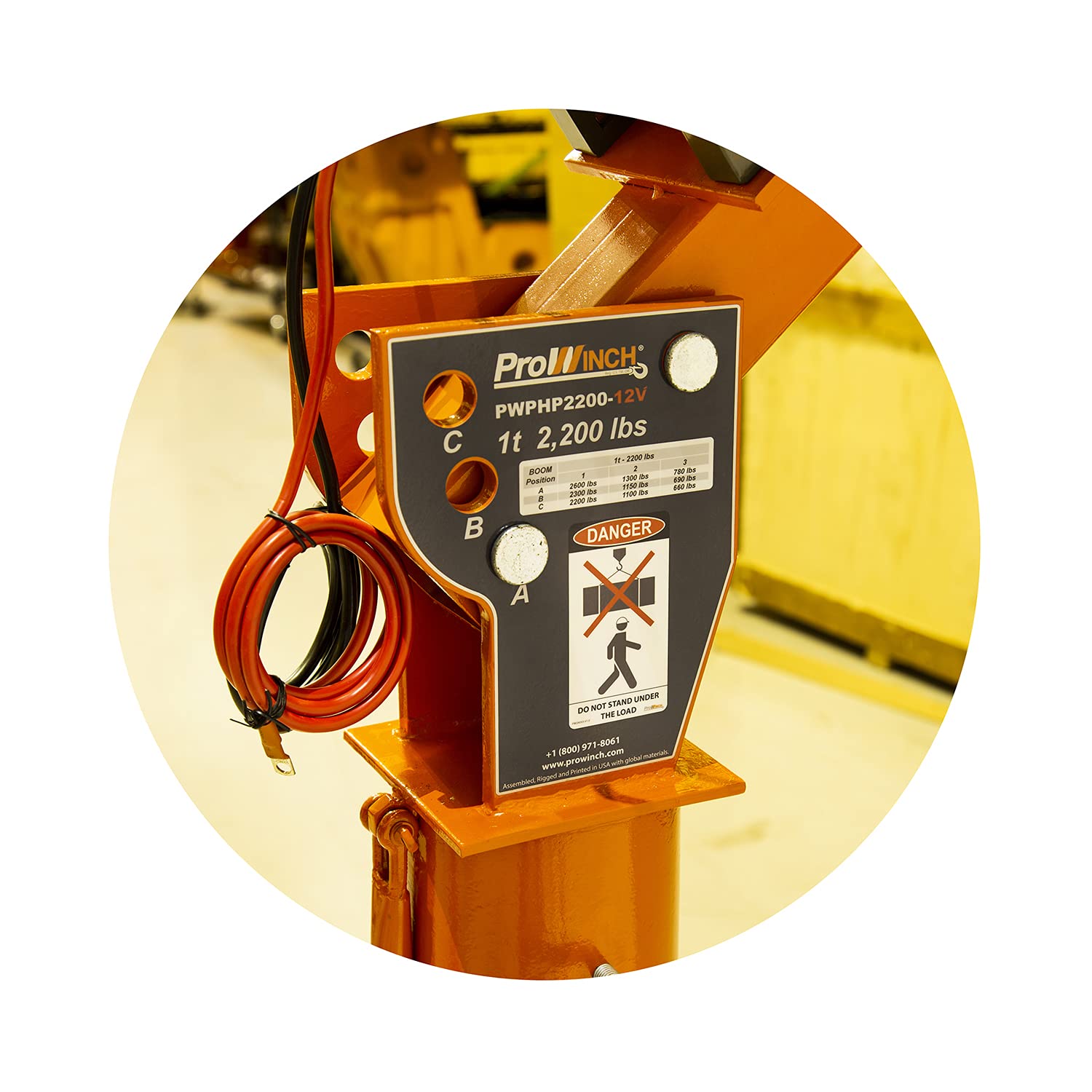 Buy Prowinch 2000 lbs Davit Crane with Wireless Electric Winch 110V Hitch Mounted Truck Crane