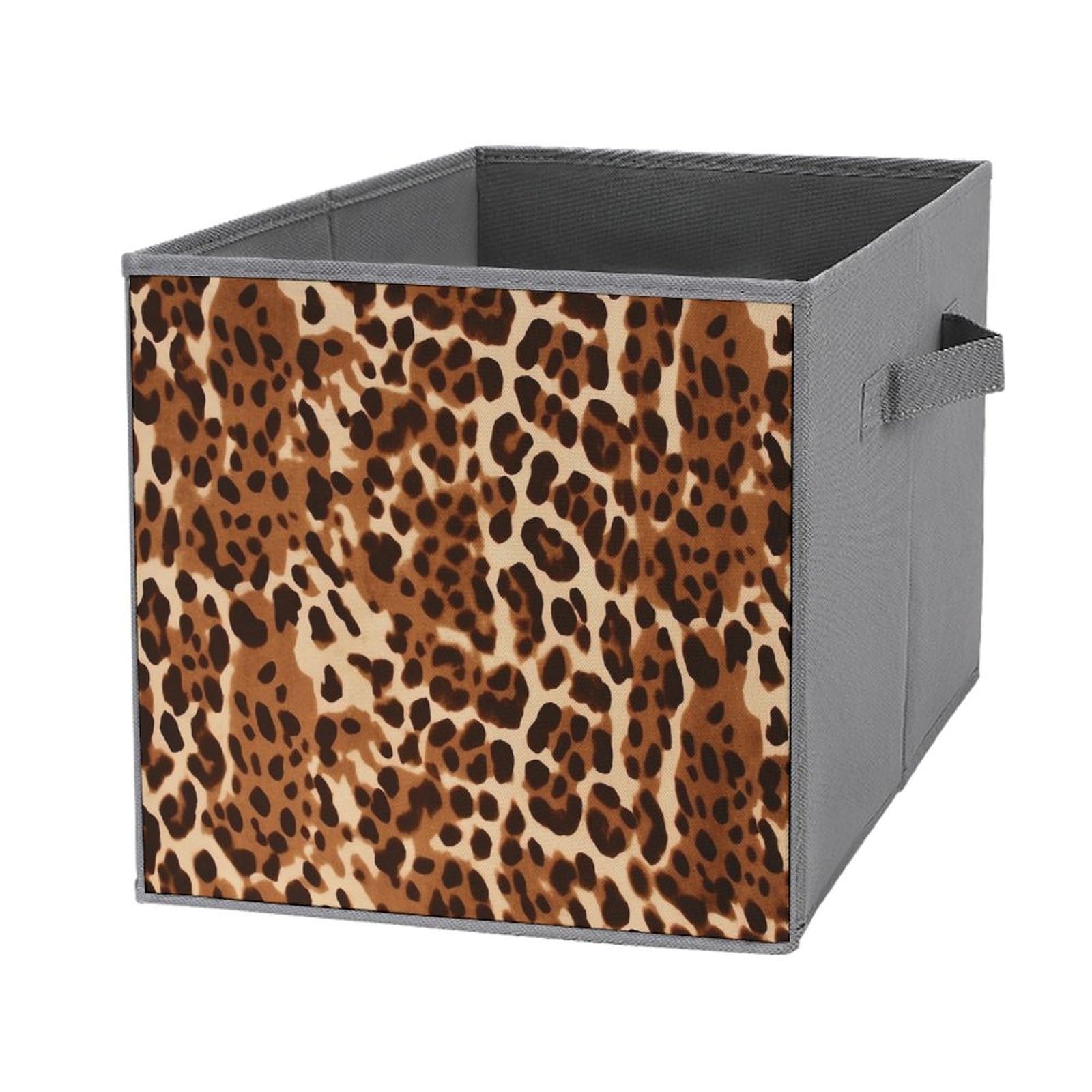 Bacs de rangement pliables marron bronze pour organiser un placard encombré