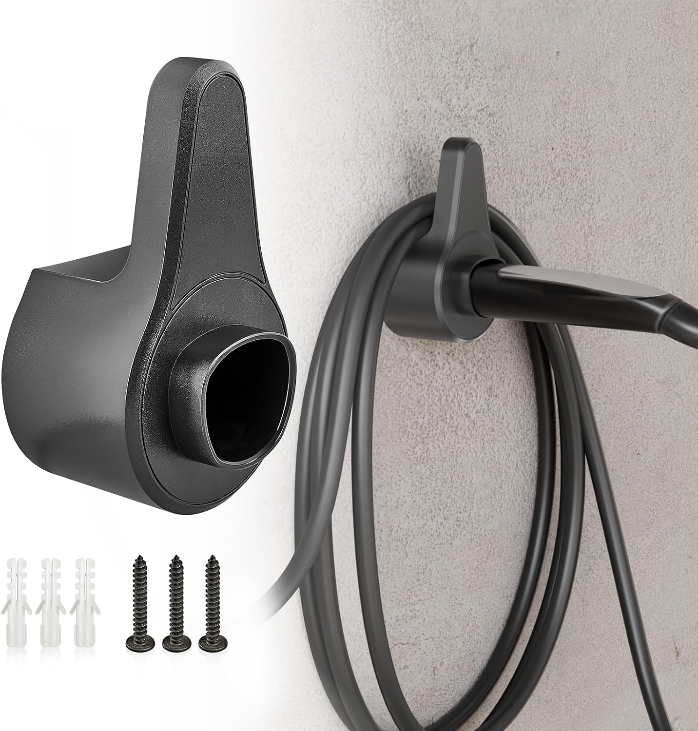 Anina EV Charger Holder for Tesla Car Plug Electric Vehicle Charging Nozzle Holster Dock Wall Mount Electric Cable Organizer Compatible with All Tesla Model X/ Y/3/S for Outdoor Indoor