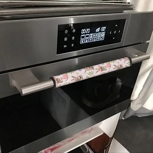 Vista 58 de 6 fundas lavables para manijas de puerta de refrigerador, protector antideslizante para nevera, horno, lavavajillas, mantener alejadas de huellas