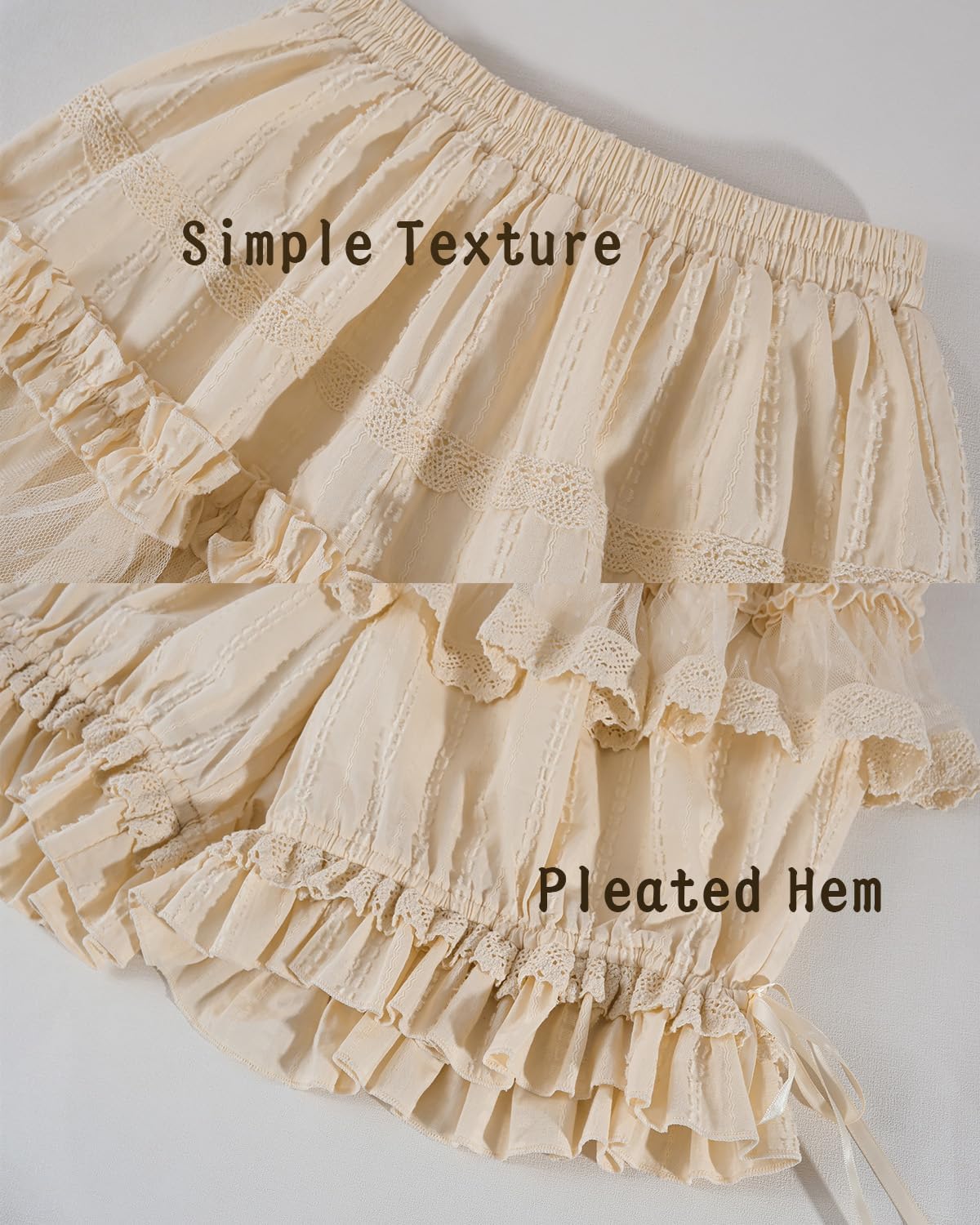 CR ROLECOS Pantaloons Women Lolita Bloomer Victorian Ruffle Lace Pumpkin Pants - Image 5