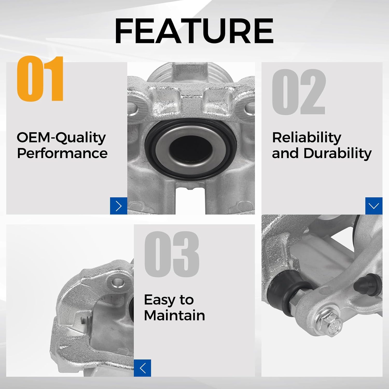 PAROD 18B4713 18B4712 Rear Disc Brake Caliper Fit for 1998-2001 Chevy Blazer, 1998-2005 Blazer, 1998-2004 S10, GMC Jimmy, Sonoma, 1998-2000 Hombre, 1998-2001 Oldsmobile Bravada 4WD/RWD