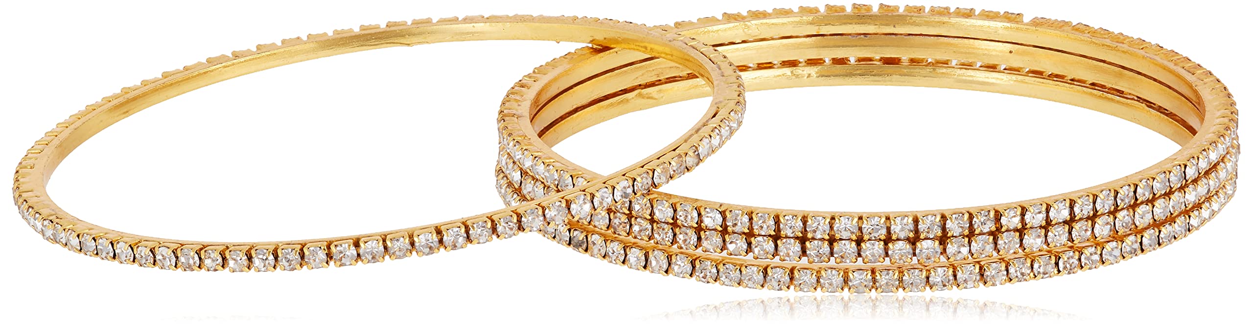 See full amazon price history chart for Sukkhi Classy Gold Plated Set of 4 Austrian Diamond Bangles for Women (32010BADV750_2.6) Sukkhi Classy Gold Plated Set of 4 Austrian Diamond Bangles for Women (32010BADV750_2.6) (B08T1DKQRK) Amazon Price History, Amazon Price Tracker