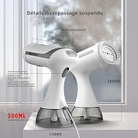 Rahilias Függőleges Kézi Ruhagőzölő - 1500W Gyors Gőzölő Ingekhez - Hordozható Automata Gőzvasaló Kábellel - 350ml Fehér 3