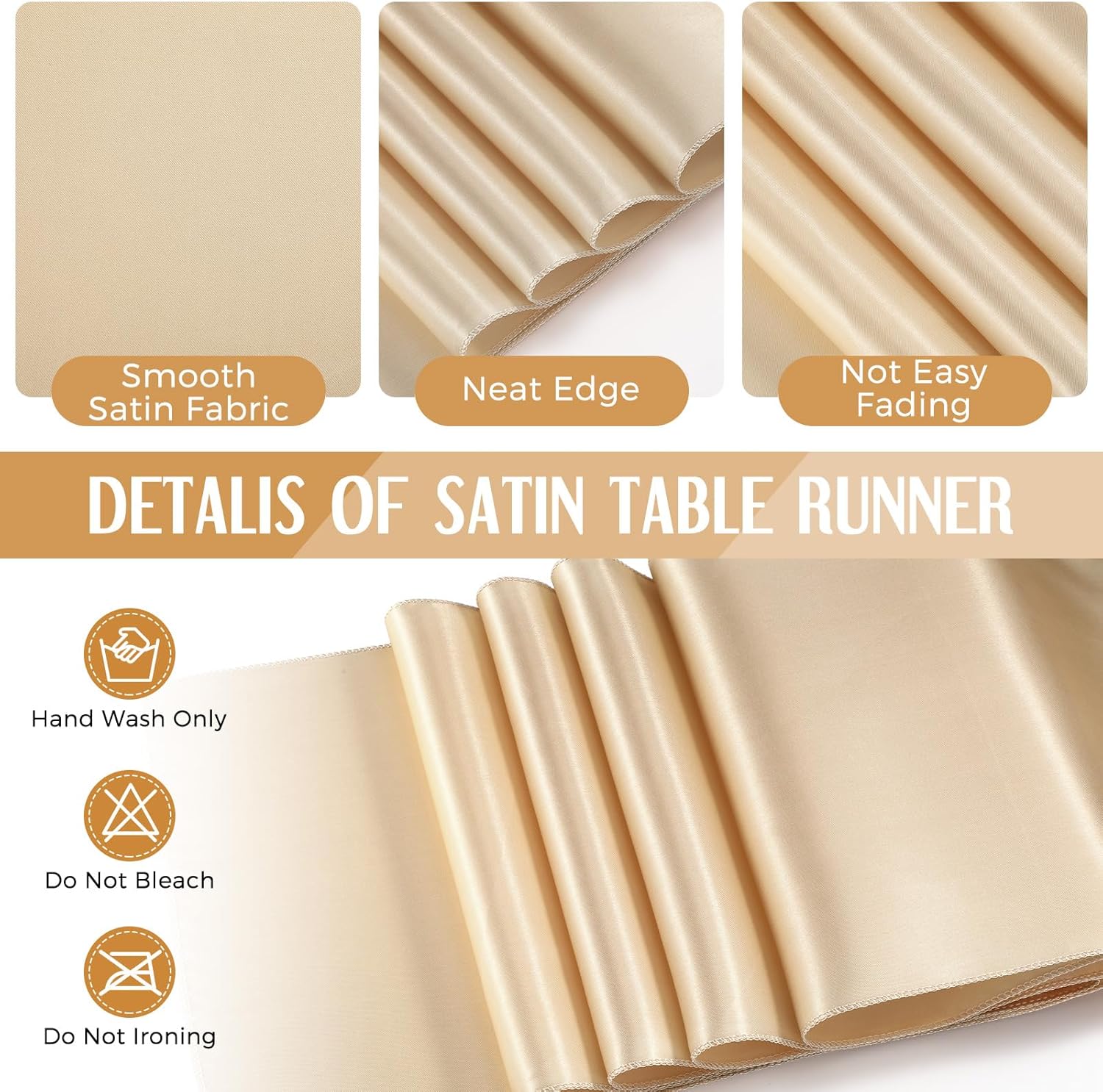 Tudomro 16 Pcs White and Gold Disposable Plastic Tablecloths and Satin Table Runner Set 54 x 108 Inch Tablecloth 12 x 108 Inch Table Runners for Wedding Baby Shower Birthday Party