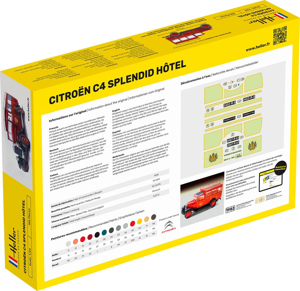 Heller 56713 Car Model Kit for Citroen C4 Splendid Hotel 1:24, Various - Image 2