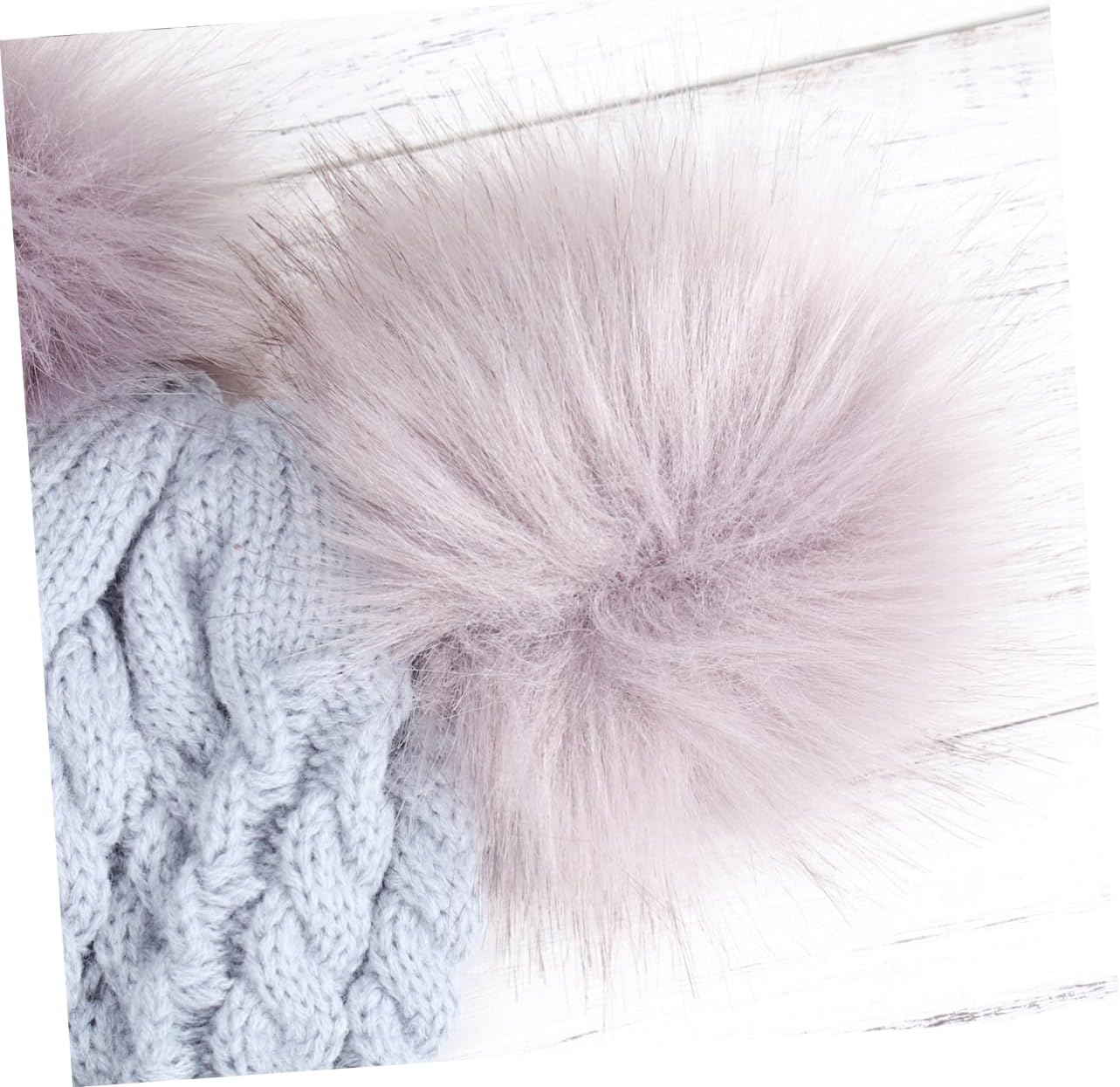 Xmas Kids Baby Winter Knit Hat Double Hairball Woolen Yarn Beanie