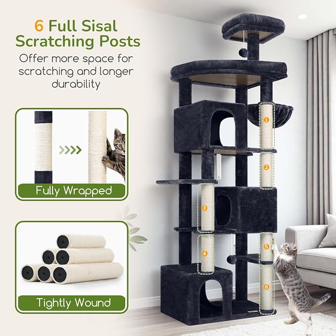 Globlazer torre para gatos extra grande 80 in miniatura 4