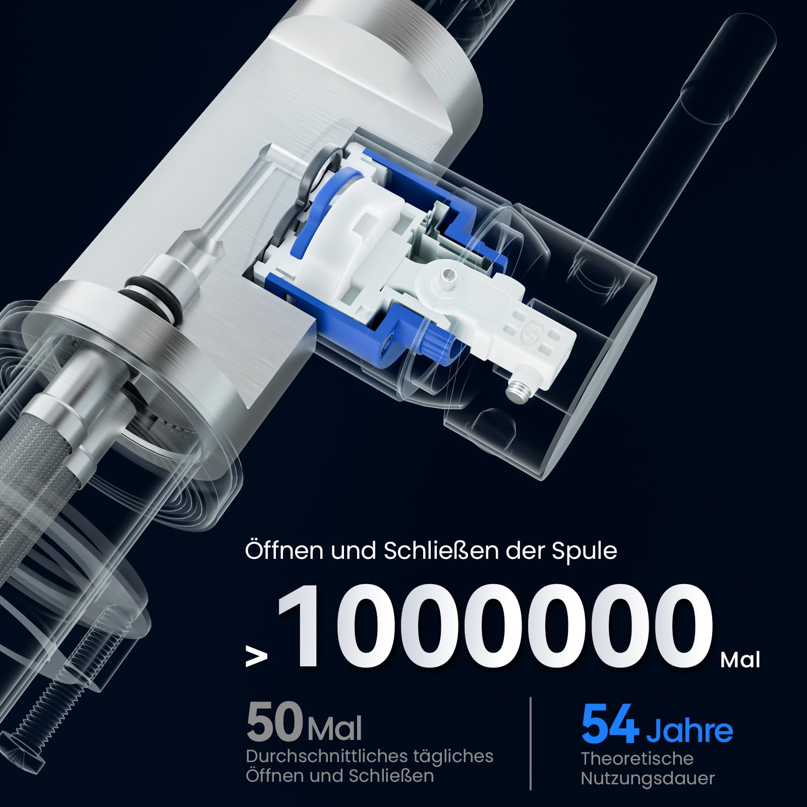 CECIPA Wasserhahn Küche 360° Schwenkbar, Hochdruck Küchenarmatur, Mischbatterie Küche mit Hohem Bogen, Einhebel Armatur, Spültischarmatur Edelstahl, G3/8 Anschluss Armatur | 360 Grad schwenkbar, hoher Bogen, Einhebelbedienung, G3/8 Anschluss, pflegeleicht