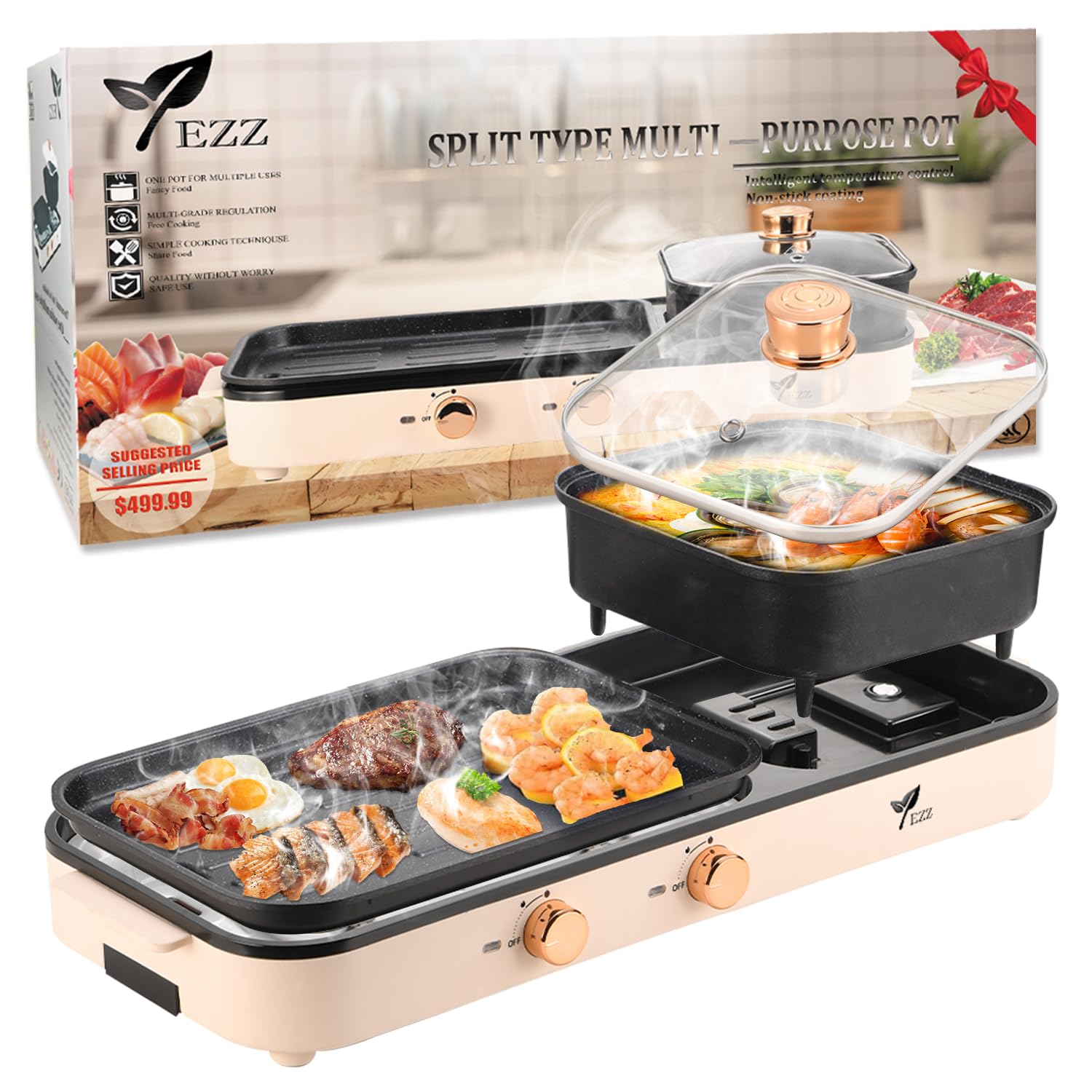 Amazon.com: 2026 Electric Hot Pot with Grill,2-10 People Indoor