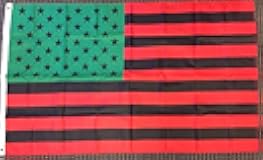 Afro American USA Flag 3x5ft Polyester
