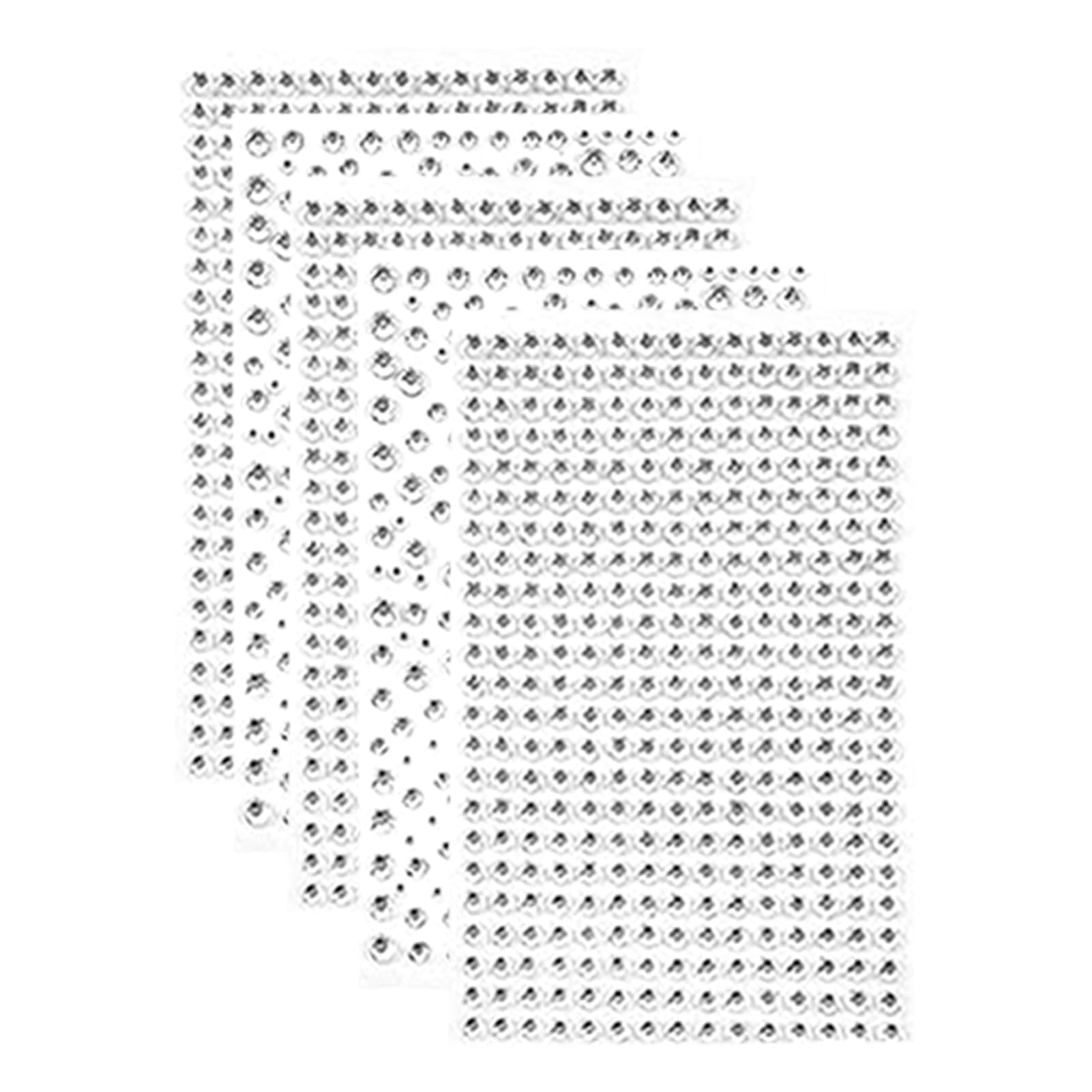 UxradG5 Sheets Self Adhesive Rhinestones Stickers, Bling Acrylic Crystal Gems Stickers, Face Jewels Stickers Set for Decorate Your Nails, Phone, Eye Makeup, Party, Rave Festival