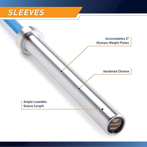 Vista 40 de Steelbody IWF estándar 44.1 lbs y 33.1 lbs peso olímpico Barbell varios colores disponibles 7ft 44.1 lbs Negro