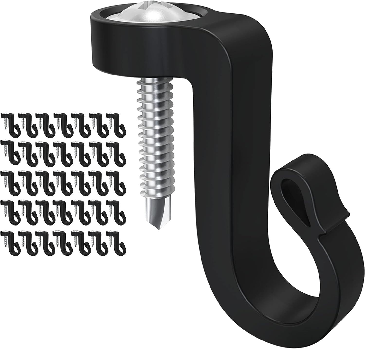 Comliful Pack of 36 QHanger Home Christmas Lights Hanger Hooks with