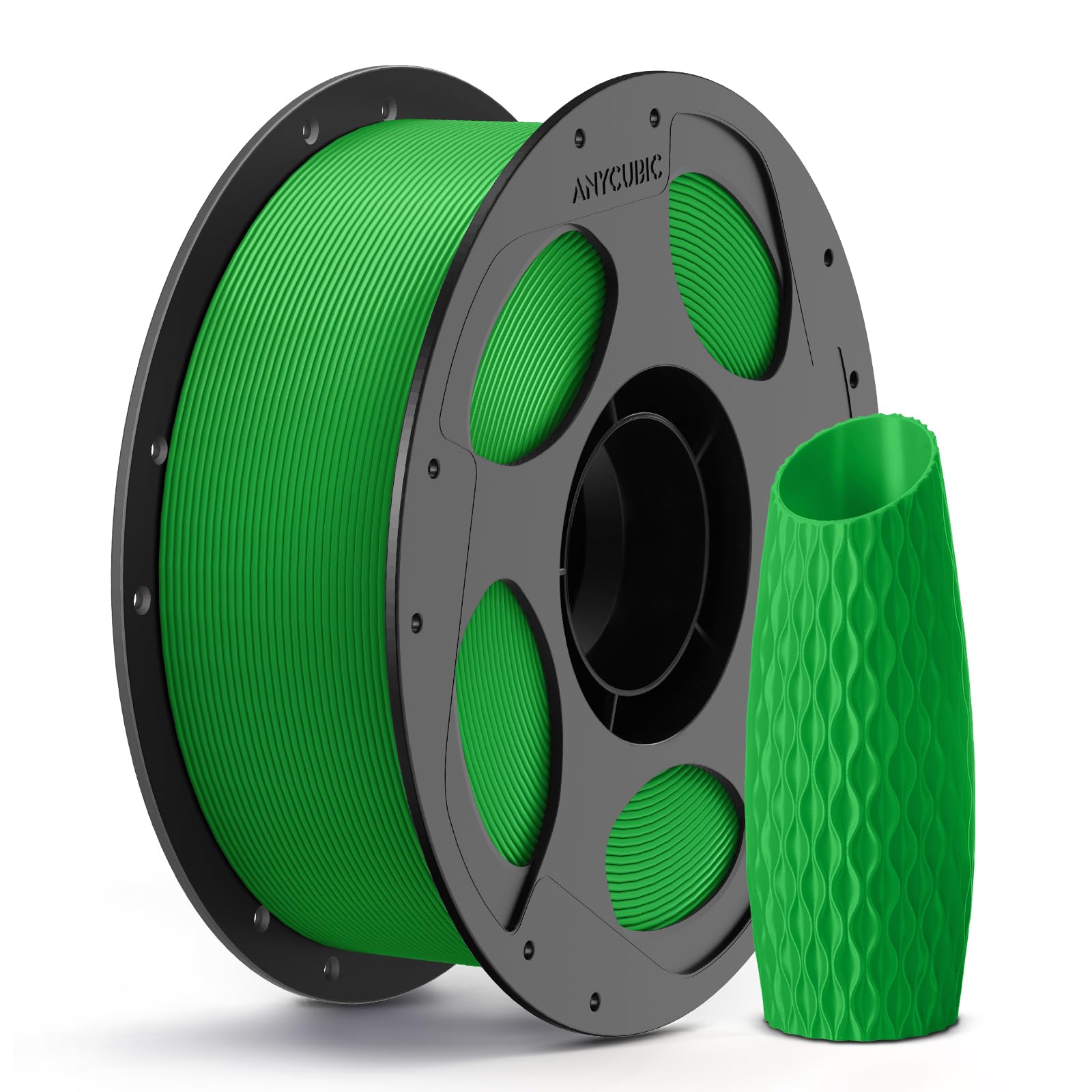 ANYCUBIC Filamento PLA 1,75 mm, Filamento PLA per Stampante 3D, Confezione Sottovuoto, Identificazione Intelligente per Stampa Intelligente, Verde 1KG | Biodegradabile senza bolle Estrusione Fluida Anti-Gondolaggio con Chip Autodetective Compatibile Stampante 3D e ACE Pro