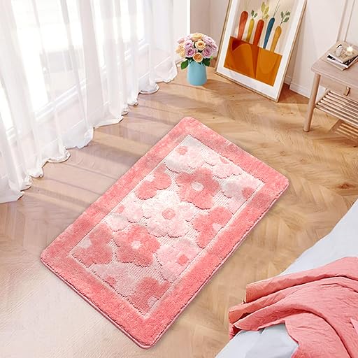 玄関マット Flower Floor Mat Pink Amazon.com: Floral Front Door Mat Pink Rose Flowers Eiffel Tower