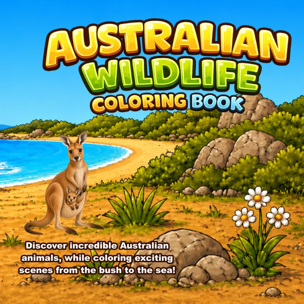 Australian Wildlife: Coloring Book