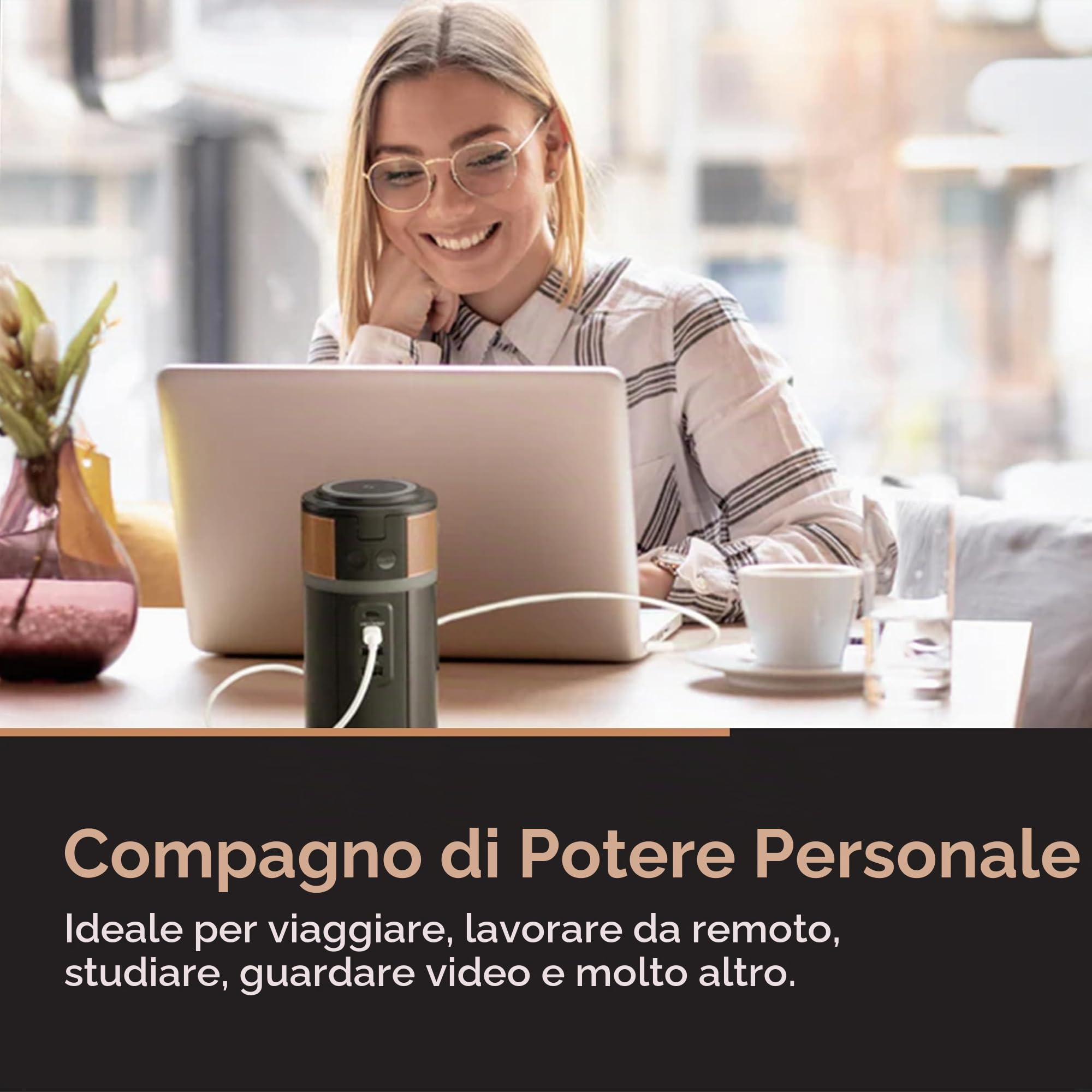 Duracell Power Station M150, Power Bank portatile leggera e compatta per ricaricare laptop, cellulari, tablet, auricolari e smartwatch, 150 W (91 Wh), dock di ricarica incluso