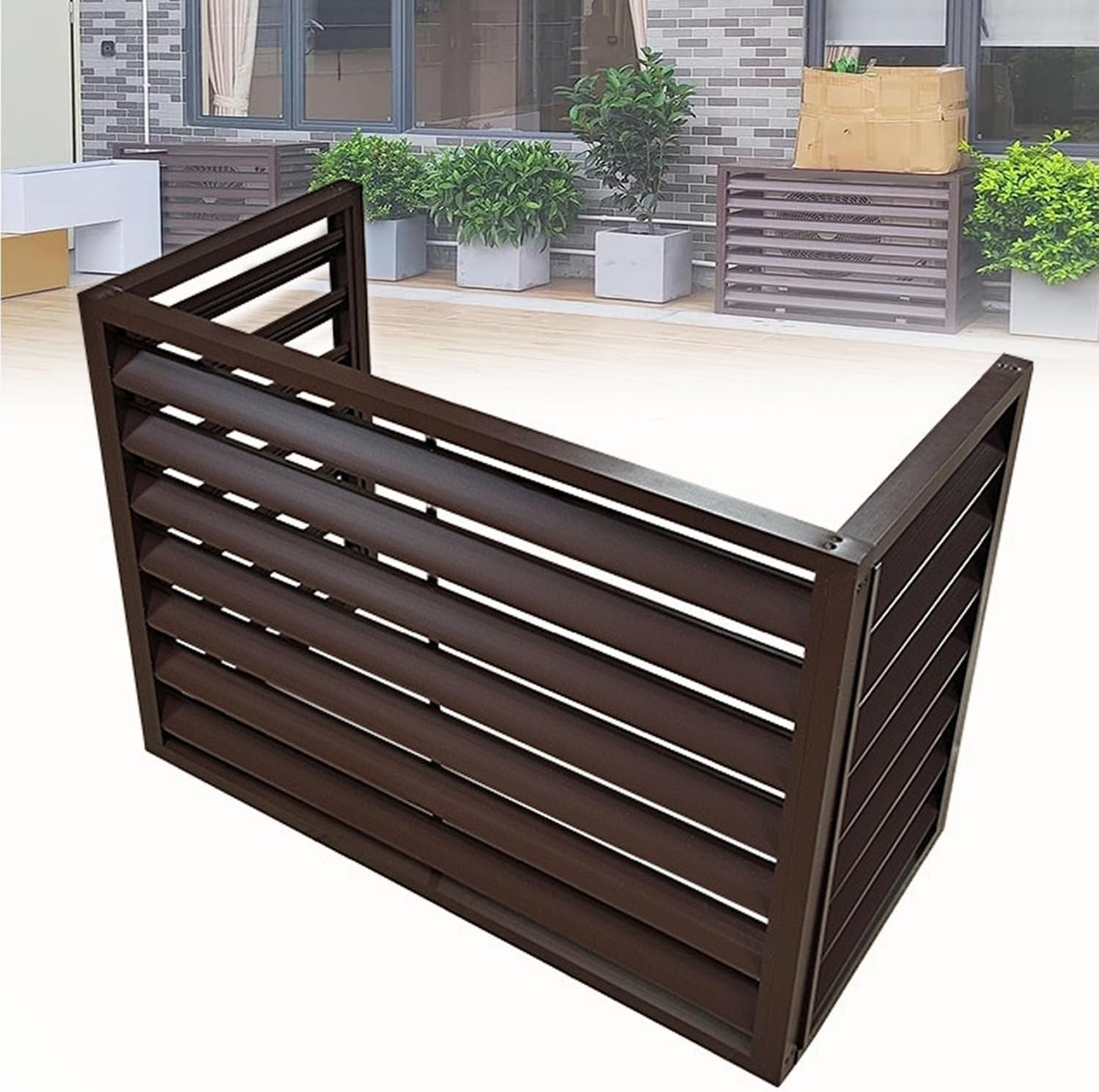 Housse de protection pour climatiseur extérieur en aluminium de terrasse