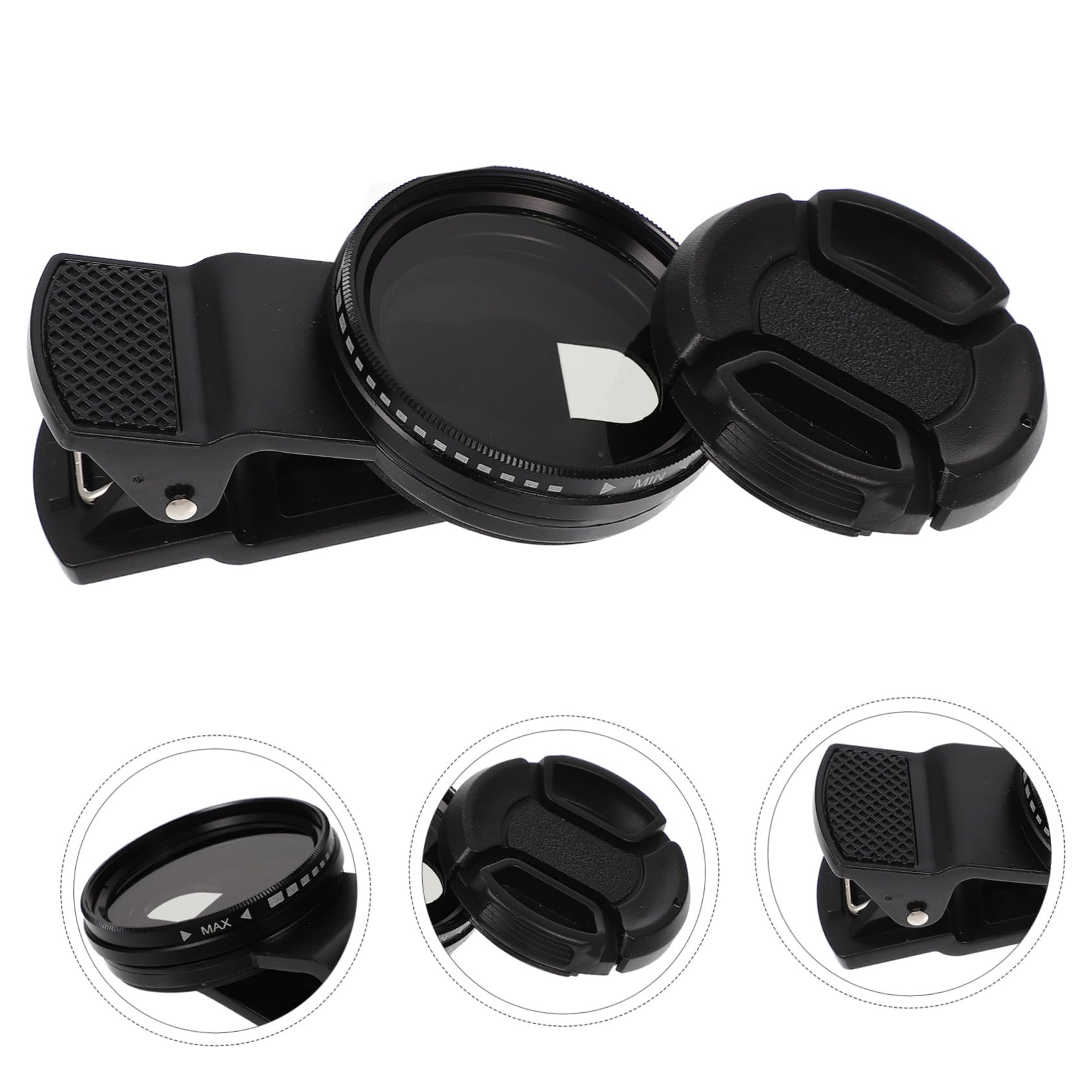 Gatuida 3sätze Universeller Handy-Filter Mit Clip Einstellbarer Graufilter Für Handykameras Für Landschafts Und Bewegungsfotografie Leicht Und Tragbar