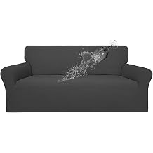 Easy-Going 100% Waterproof Couch Cover, Dual Waterproof Sofa Cover, Stretch Jacquard Sofa Slipcover, Furniture Protector for Kids, Pets, Dog and Cat (Sofa, Dark Gray)