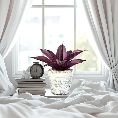 Miniatura 9 de Plantas artificiales de agave para interiores, resistentes a los rayos UV, macetas de agave falsas para decoración al aire libre (paquete de 2, 12.6