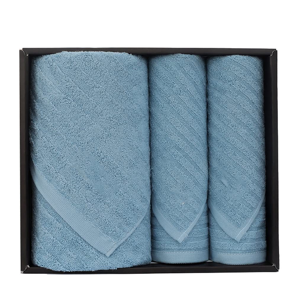 Juego de toallas de algodón absorbentes de tres piezas para el baño