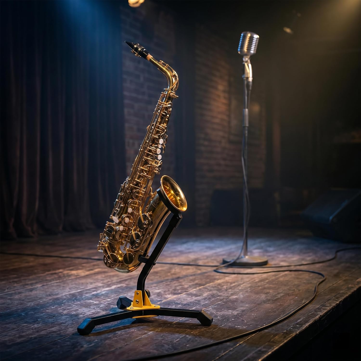 BLOBY Portable Folding Saxophone Stand, Tripod Style image 2