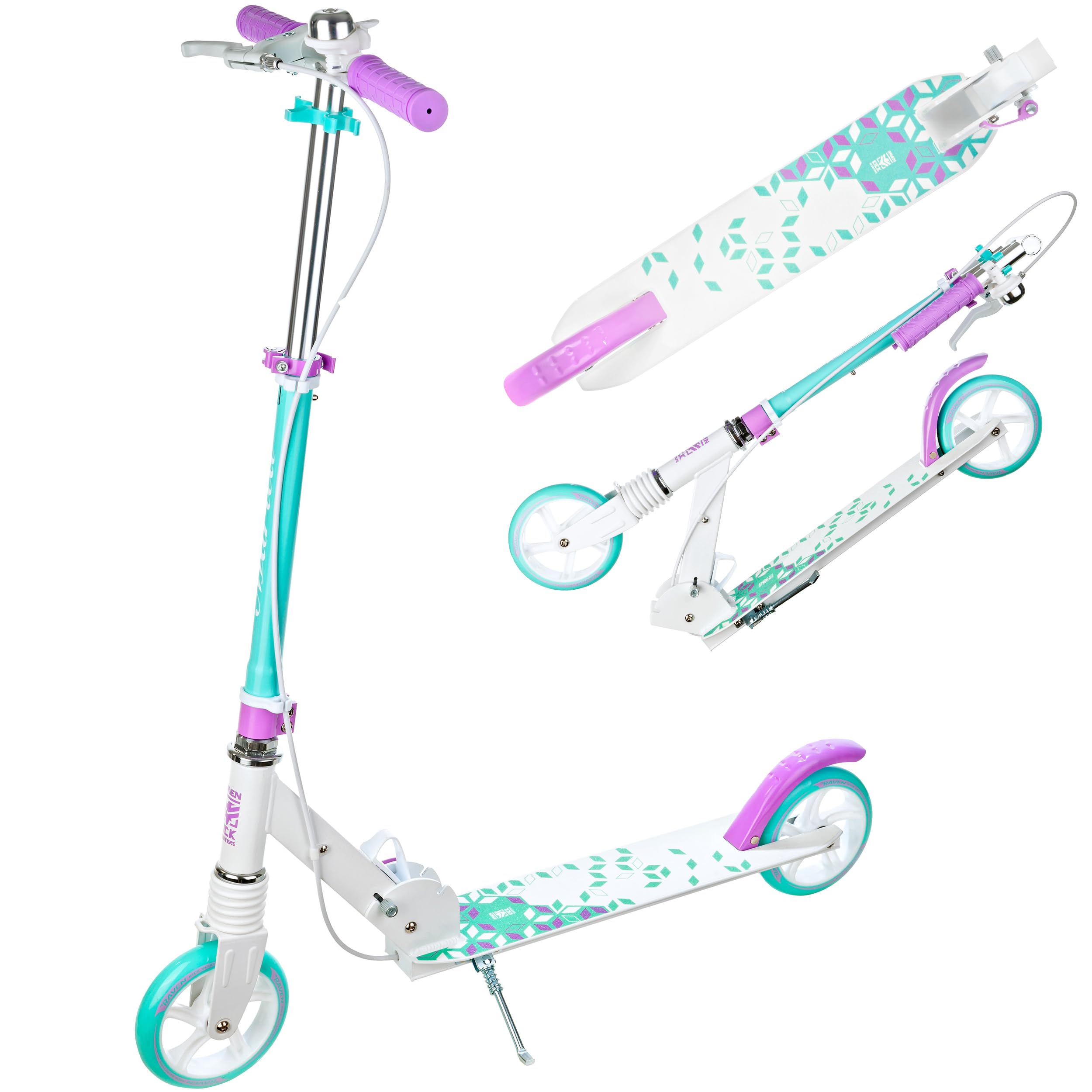 Raven - Patinete para niños y Adultos - Scooter - Patinete Freestyle - Plegable, rodamientos ABEC-9, Manillar Ajustable en 4 Posiciones