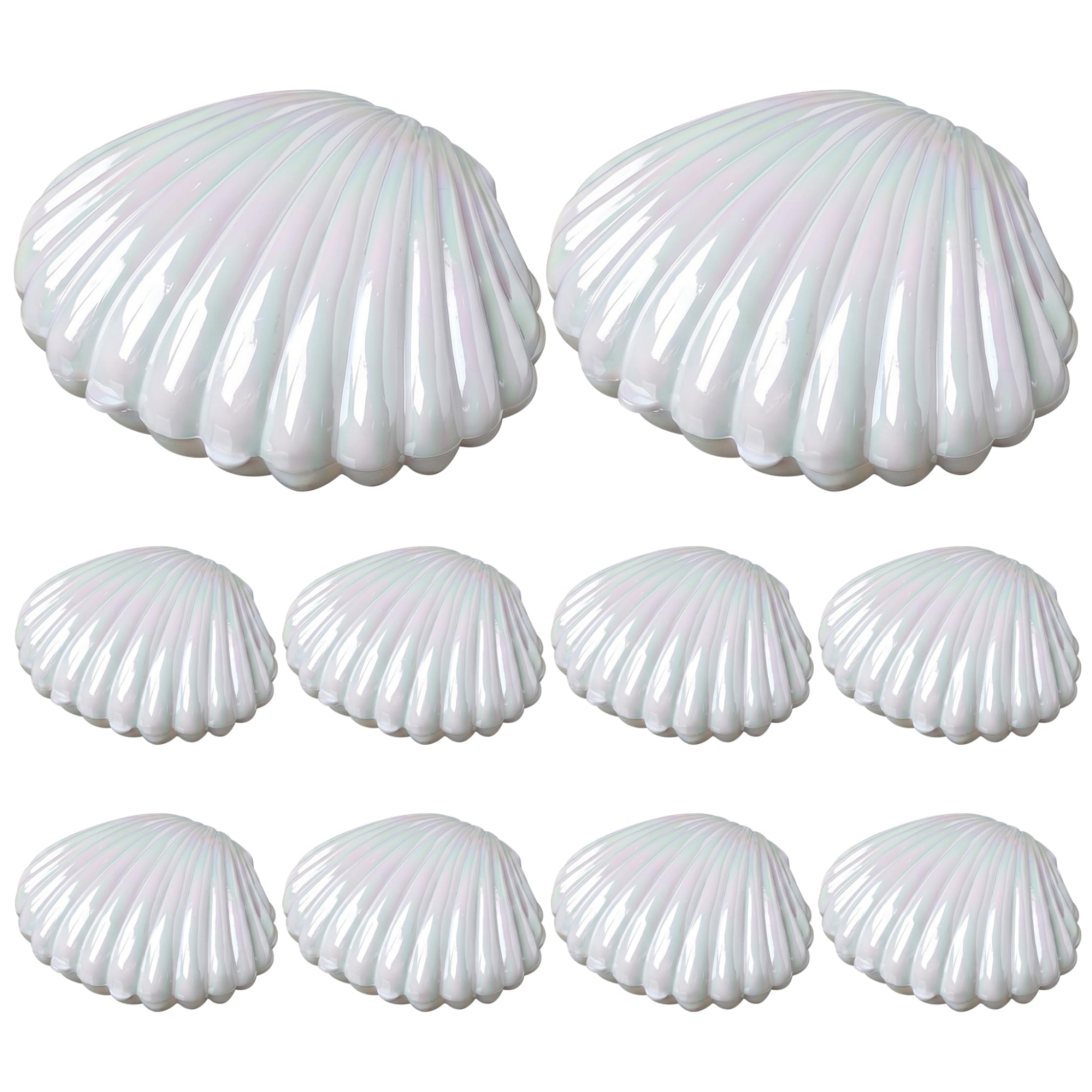 Boîte à bonbons en plastique blanc contenant dragées mariage et fête x10